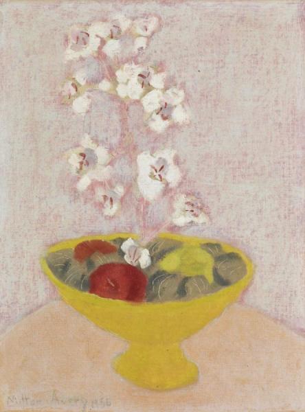 Tender Still Life (bowl With Orchids) by Milton Avery