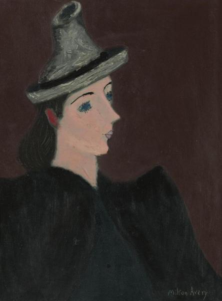 Woman In A Grey Hat by Milton Avery