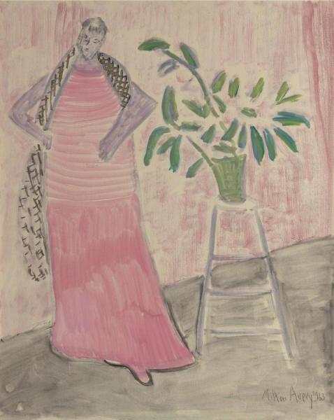 Woman With Plant by Milton Avery