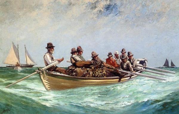 Waiting For The Fish To School by Milton J. Burns