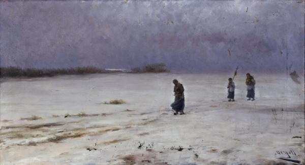 Return From The Burial by Modesto Urgell I Inglada