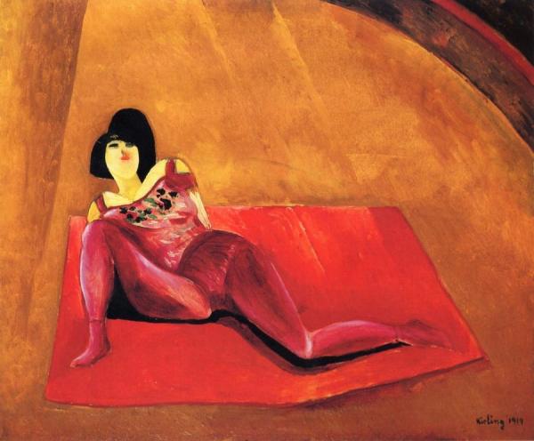 An Acrobat by Moise Kisling