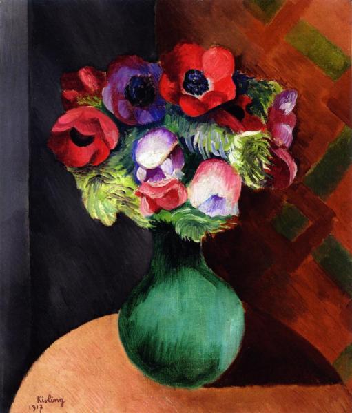 Anemones by Moise Kisling Oil Painting Reproductions