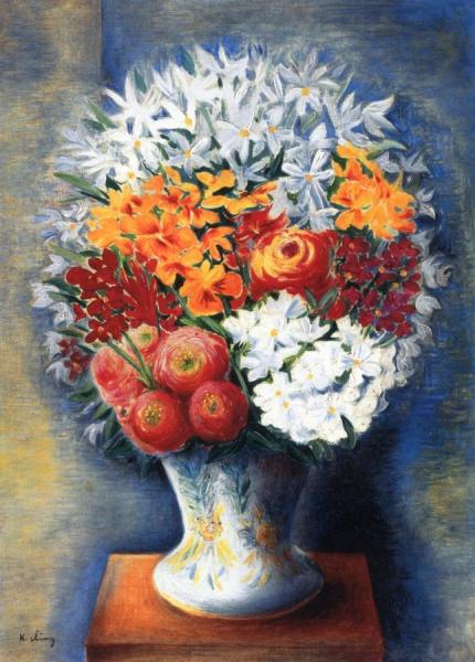 Bouquet Of Flowers by Moise Kisling