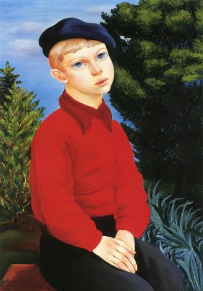 Boy With A Beret by Moise Kisling
