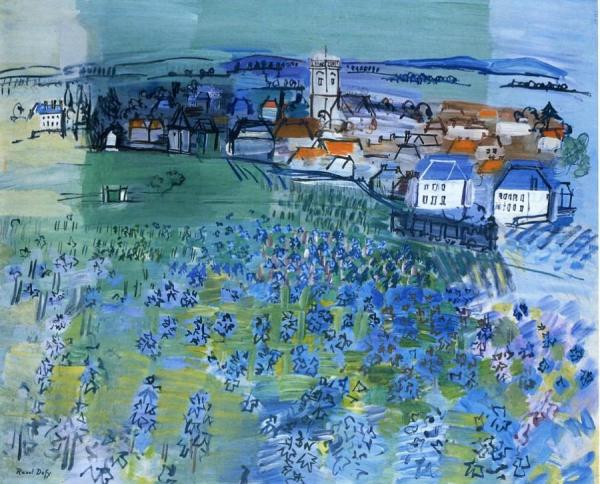 Burgundy Landscape by Moise Kisling Oil Painting Reproductions