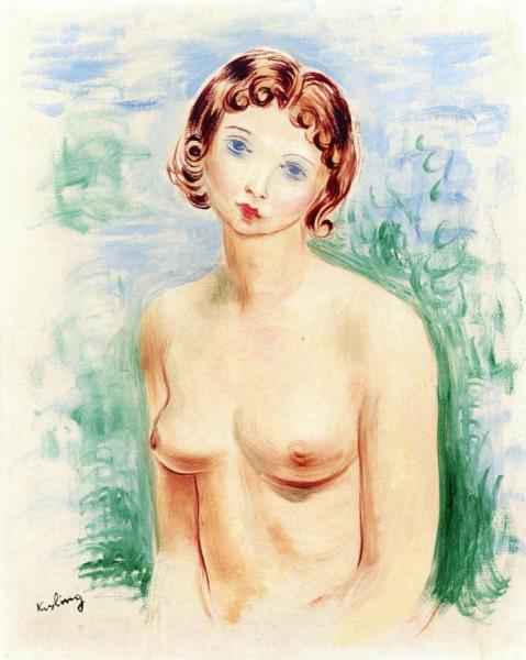 Bust Of A Nude Girl by Moise Kisling