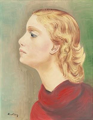 Buste De Jeune Femme De Profil 'a Gauche by Moise Kisling