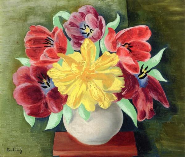 Flowers by Moise Kisling