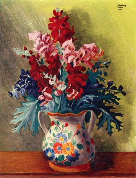 Flowers by Moise Kisling