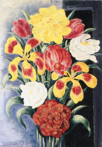 Flowers by Moise Kisling