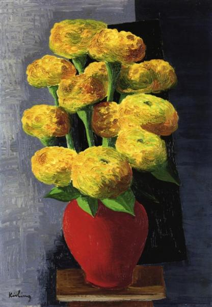 Flowers And Shells by Moise Kisling
