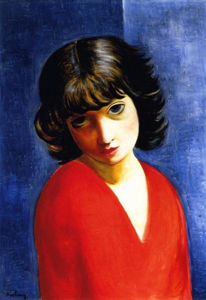 Girl With Flowers In Her Hair by Moise Kisling