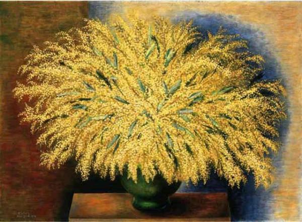 Grand Bouquet De Mimosas by Moise Kisling