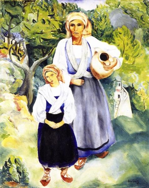 Italian Peasants by Moise Kisling