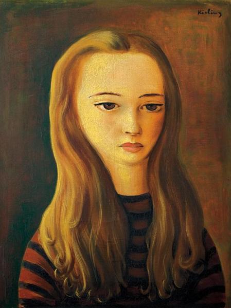 Jeune Fille Aux Longs Cheveux by Moise Kisling