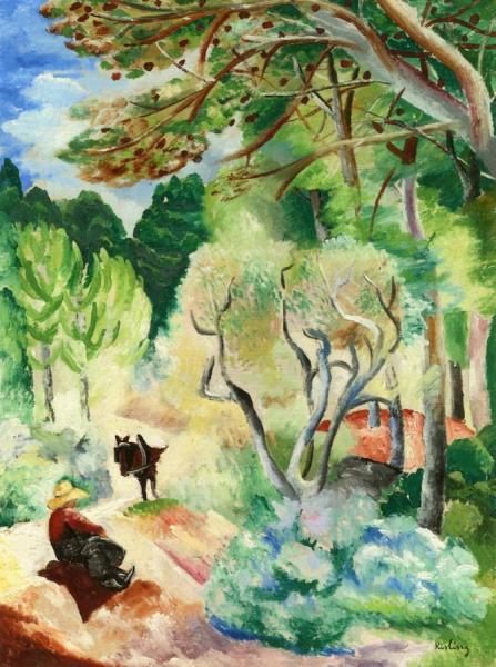 Landscape At Saint-tropez by Moise Kisling