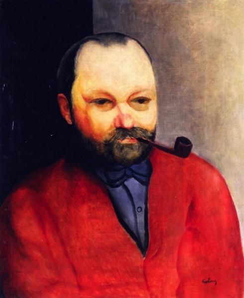 Man With A Pipe by Moise Kisling