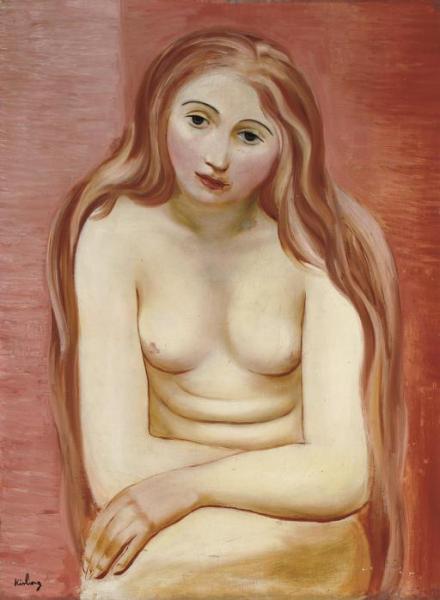 Nu Assis by Moise Kisling