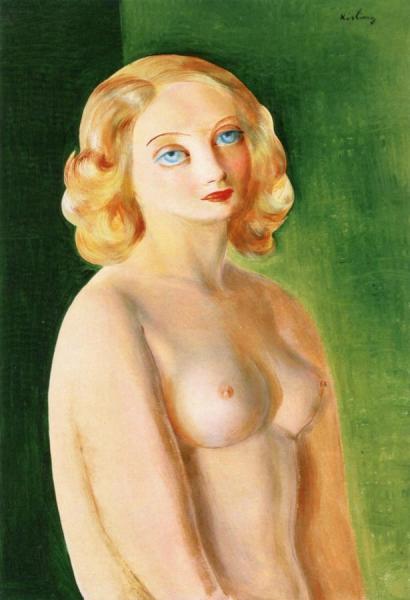 Nude Bust by Moise Kisling Oil Painting Reproductions