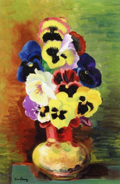 Pansies by Moise Kisling