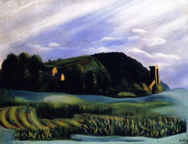 Plougasnou Landscape by Moise Kisling