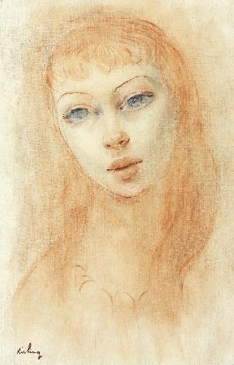 Portrait De Femme by Moise Kisling Oil Painting Reproductions