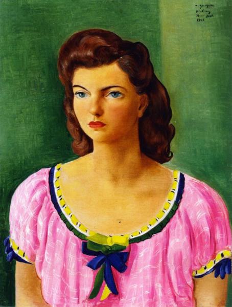 Portrait Of Georgette by Moise Kisling