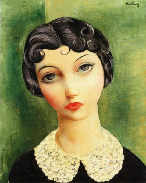 Portrait With A Collar by Moise Kisling