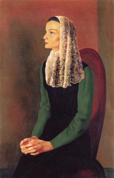 Portrit Of Madeleine Sologne by Moise Kisling