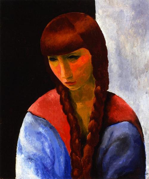 Potrait Of The Sister Of Mme Renée Kisling by Moise Kisling