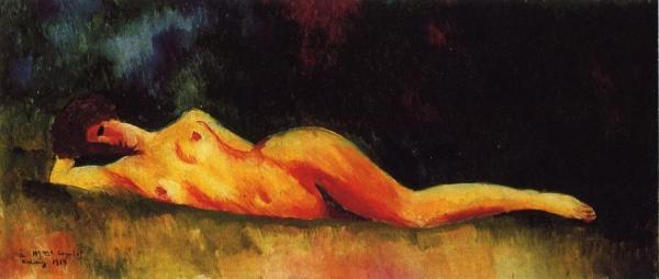 Reclining Nude by Moise Kisling
