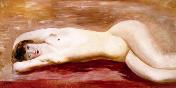 Reclining Nude by Moise Kisling Oil Painting Reproductions