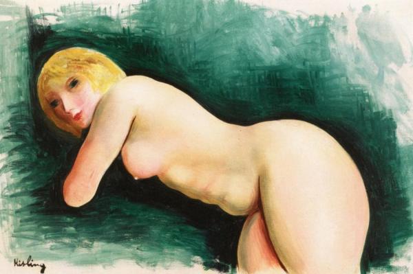 Reclining Nude by Moise Kisling