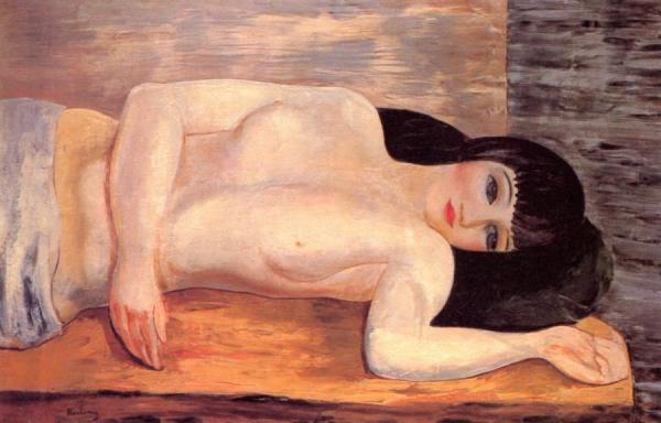 Reclining Nude by Moise Kisling Oil Painting Reproductions