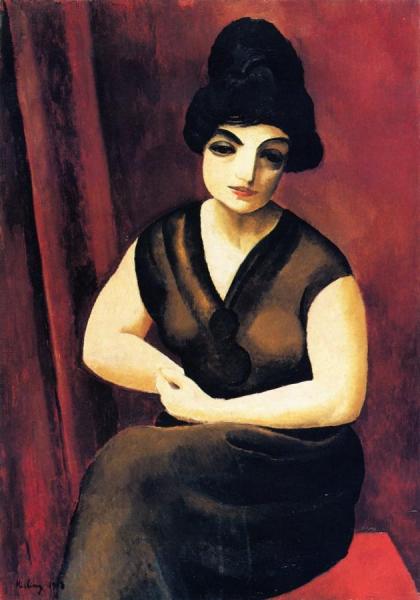 Seated Brunette by Moise Kisling