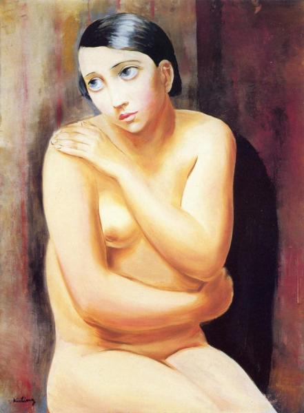Seated Female Nude by Moise Kisling