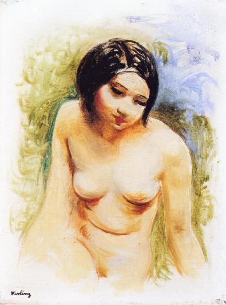 Seated Nude by Moise Kisling