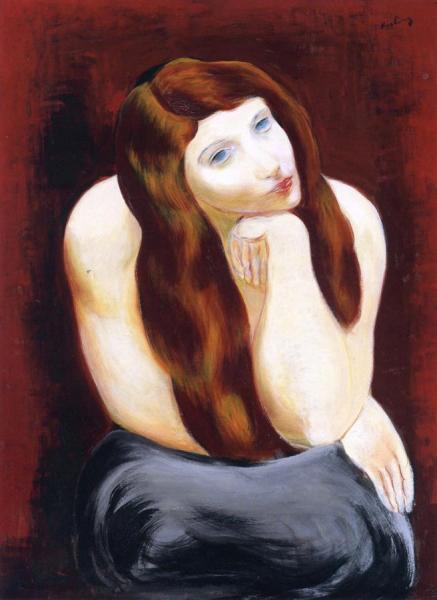 Seated Young Girl by Moise Kisling