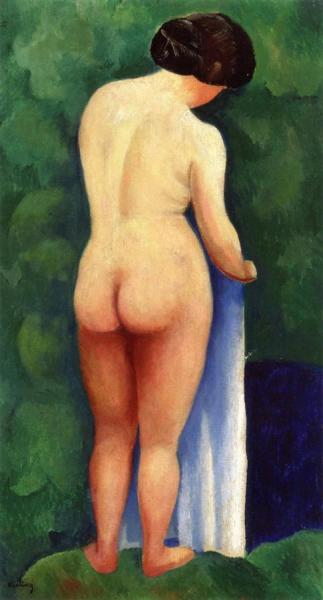 Standing Nude From The Back by Moise Kisling Oil Painting Reproductions