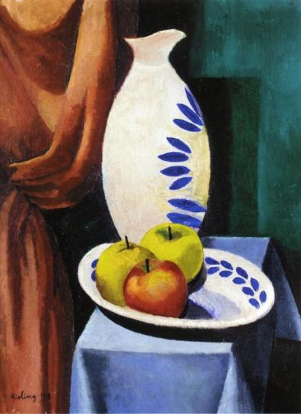 Still Life With White Pitcher by Moise Kisling