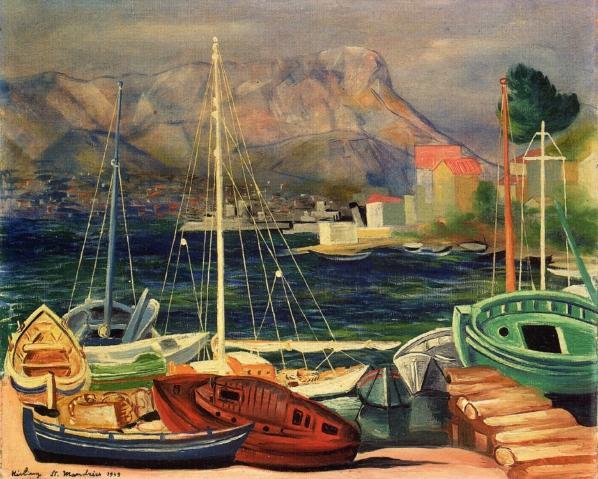The Port Of Saint-mandrier by Moise Kisling
