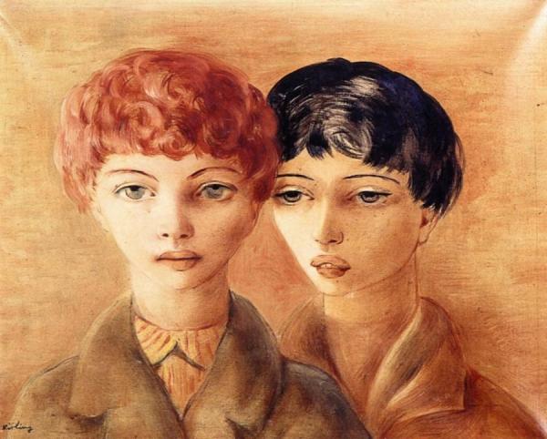 Two Girls by Moise Kisling