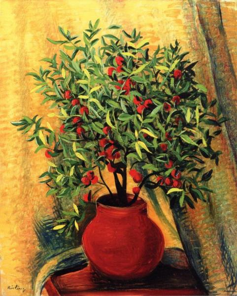 Vase Of Flowers by Moise Kisling