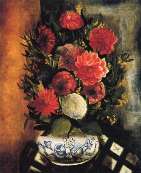 Vase Of Flowers by Moise Kisling