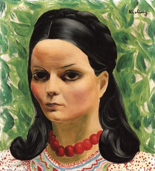 Woman's Head by Moise Kisling Oil Painting Reproductions