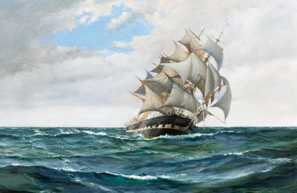 A Rift In The Clouds,the Joshua Balls by Montague Dawson