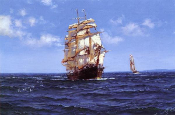 Picking Up The Pilot by Montague Dawson