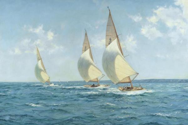 Racing In The Solent by Montague Dawson