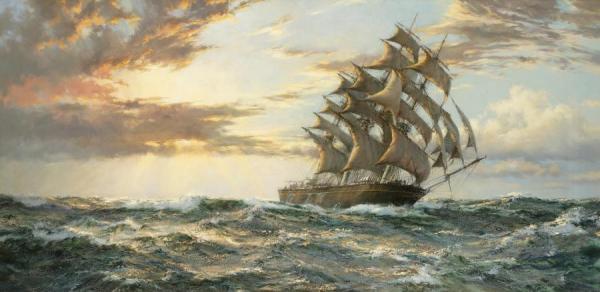 The Clipper Ship Cutty Sark by Montague Dawson